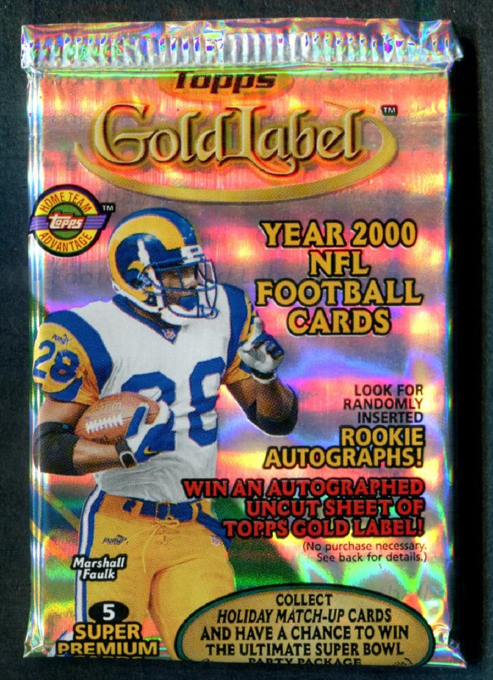 2000 Topps Gold Label Football Unopened Pack (HTA) (5)