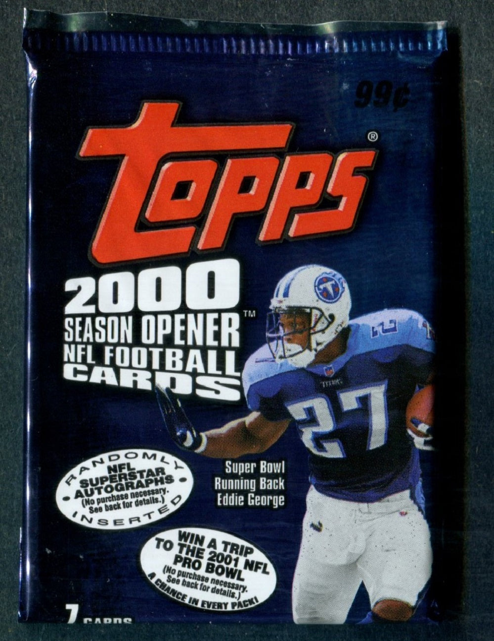 2000 Topps Season Opener Football Unopened Pack (Pre-Priced) (7)