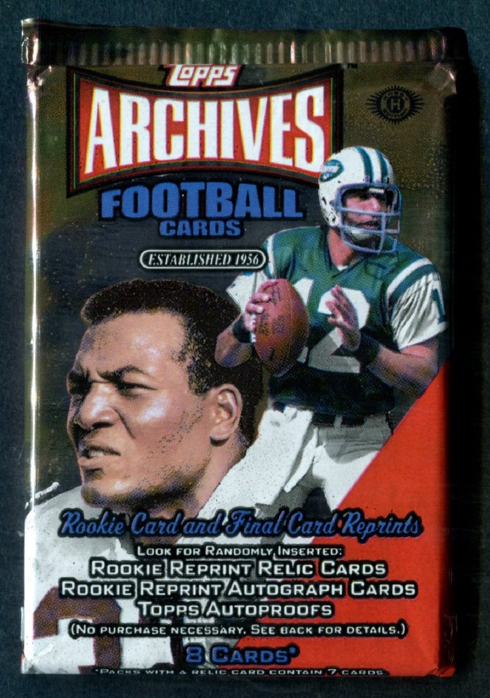 2001 Topps Archives Reserve Football Unopened Pack (Hobby) (8)