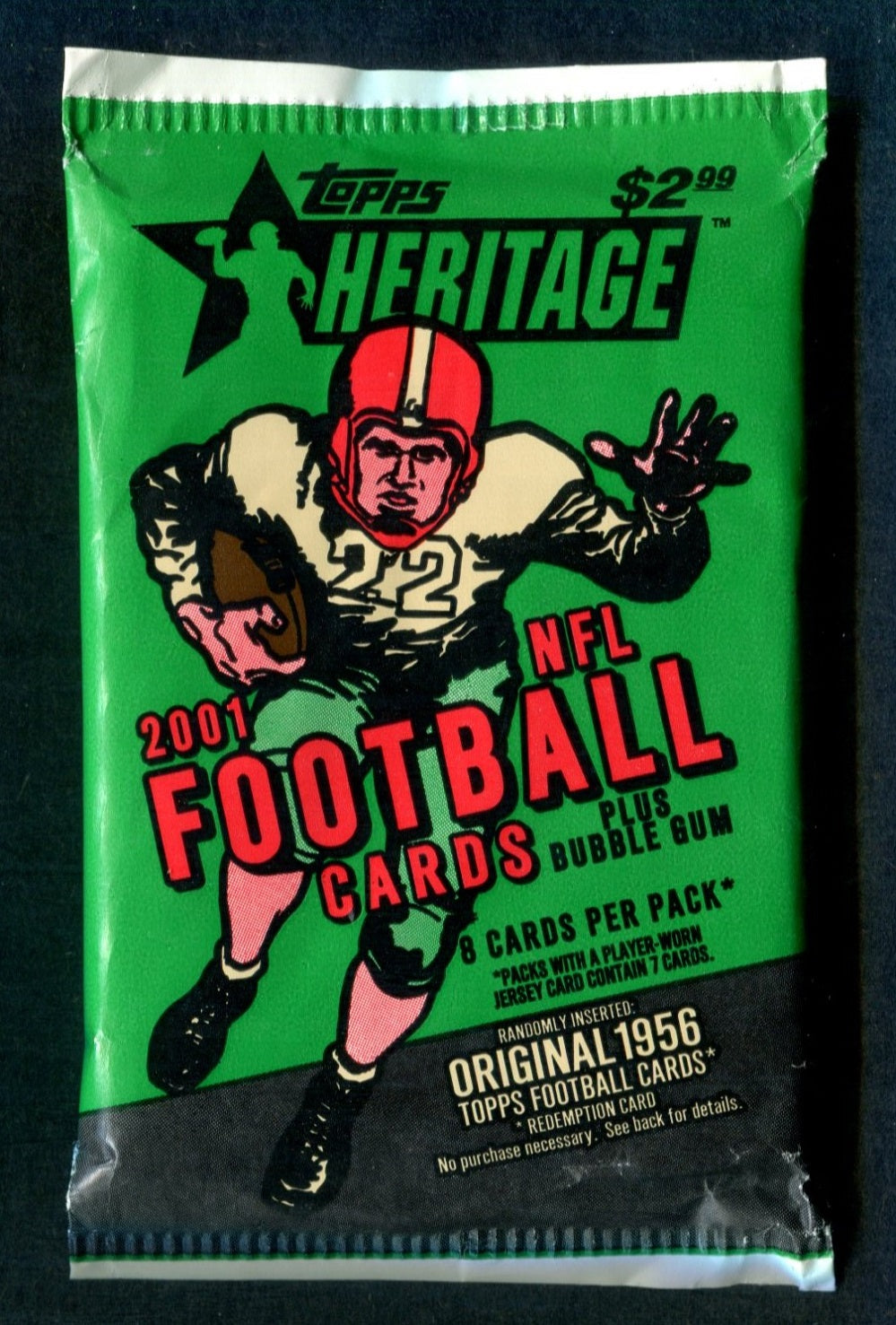 2001 Topps Heritage Football Unopened Pack (Pre-Priced) (8)