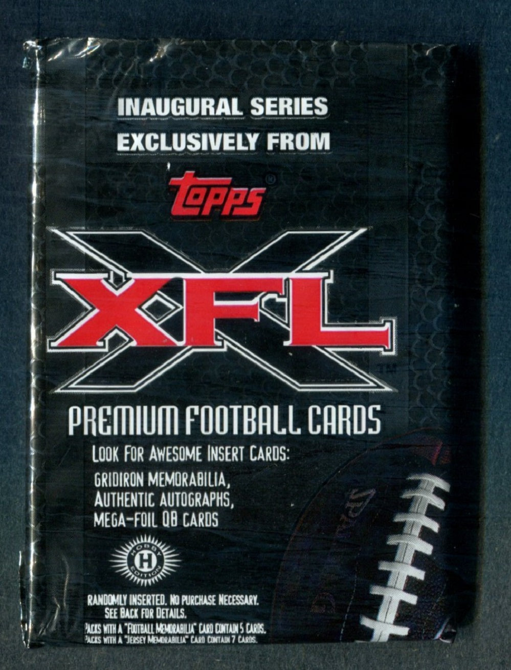 2001 Topps XFL Football Unopened Pack (Hobby) (8)