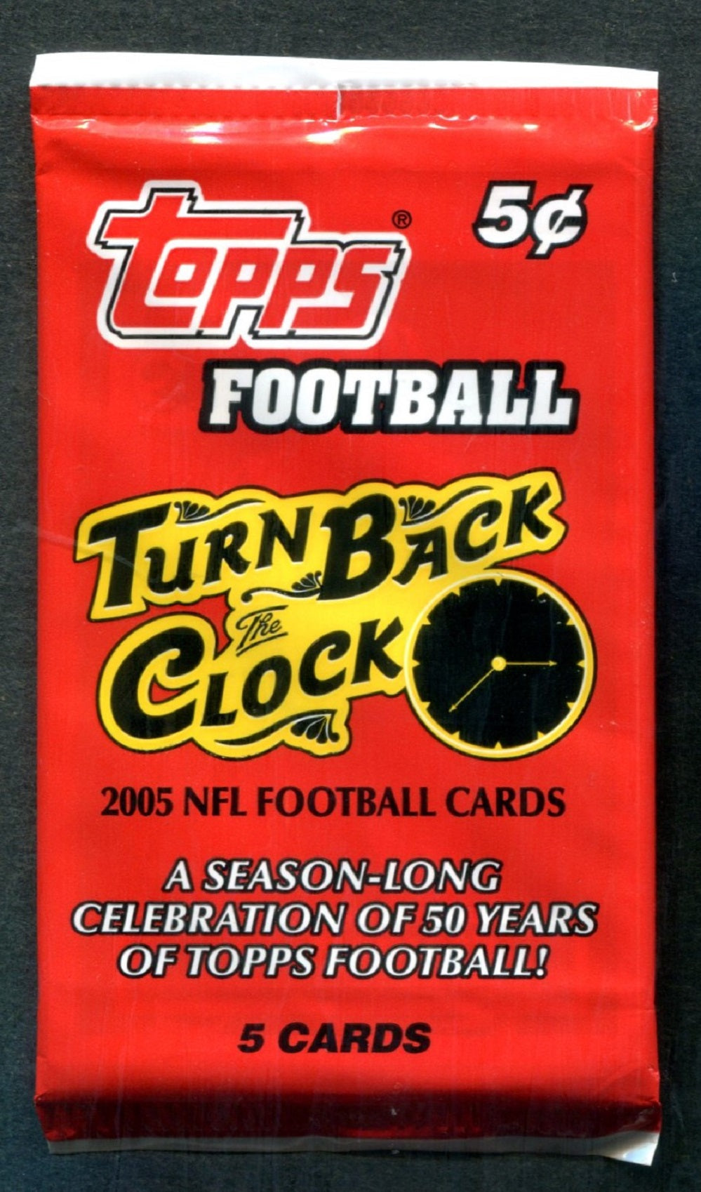 2005 Topps Turn Back The Clock Football Unopened Pack (Pre-Priced) (5)