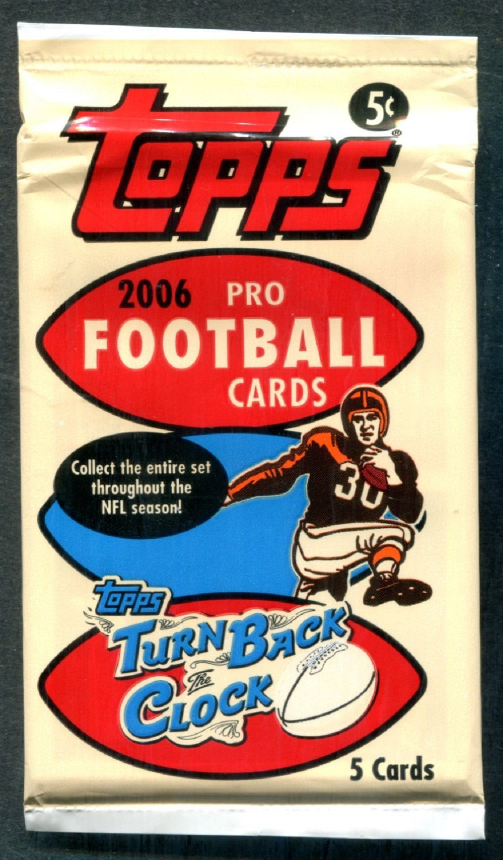 2006 Topps Turn Back The Clock Football Unopened Pack (Pre-Priced) (5)