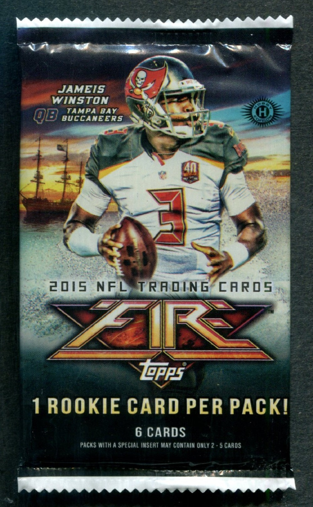 2015 Topps Fire Football Unopened Pack (Hobby) (6)