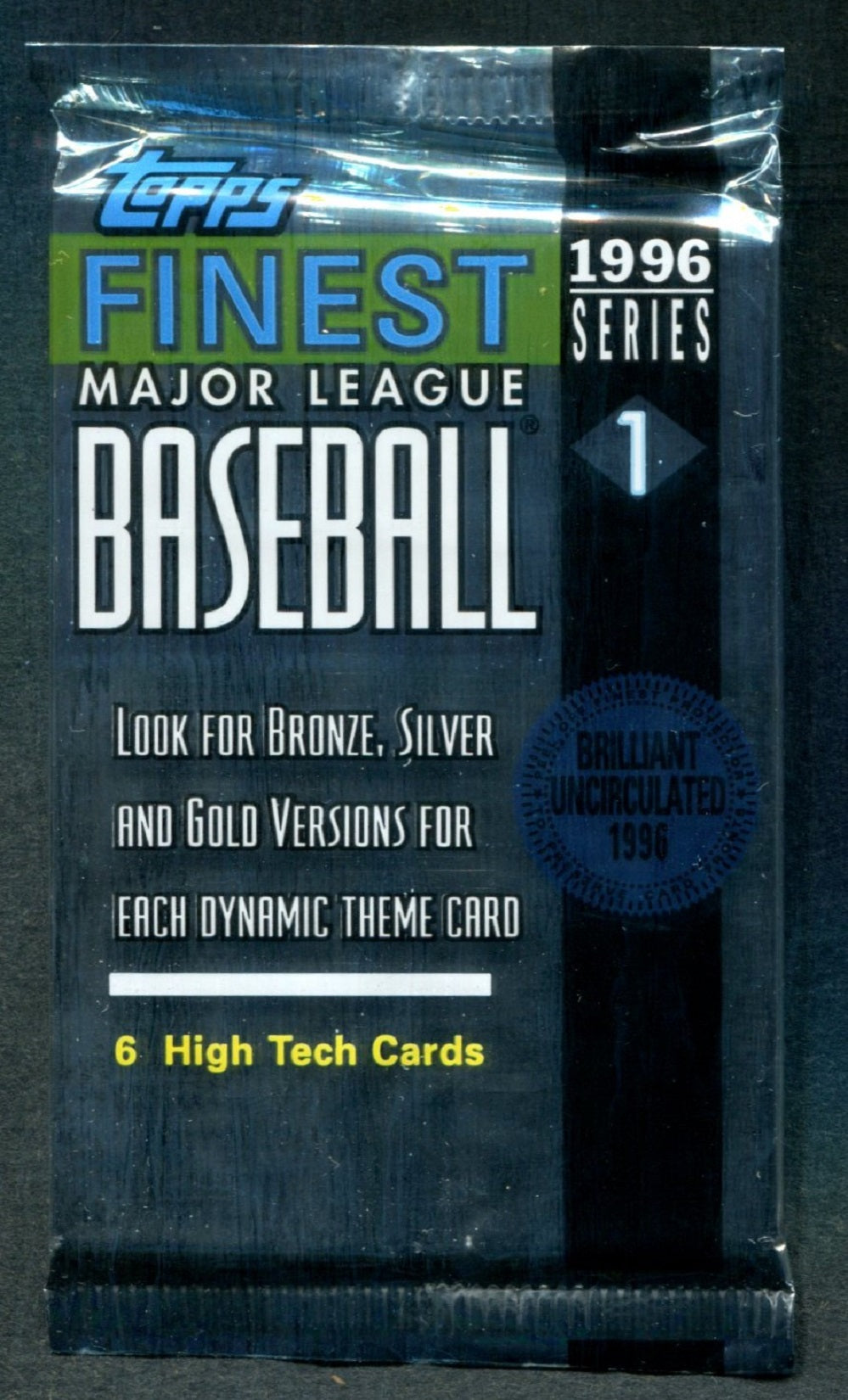 1996 Topps Finest Baseball Unopened Series 1 Pack (Hobby) (6)