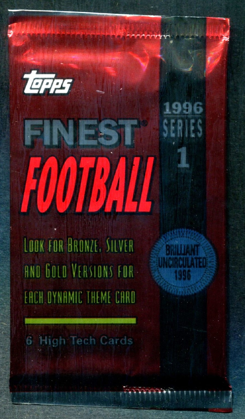 1996 Topps Finest Football Unopened Series 1 Pack (Hobby) (6)