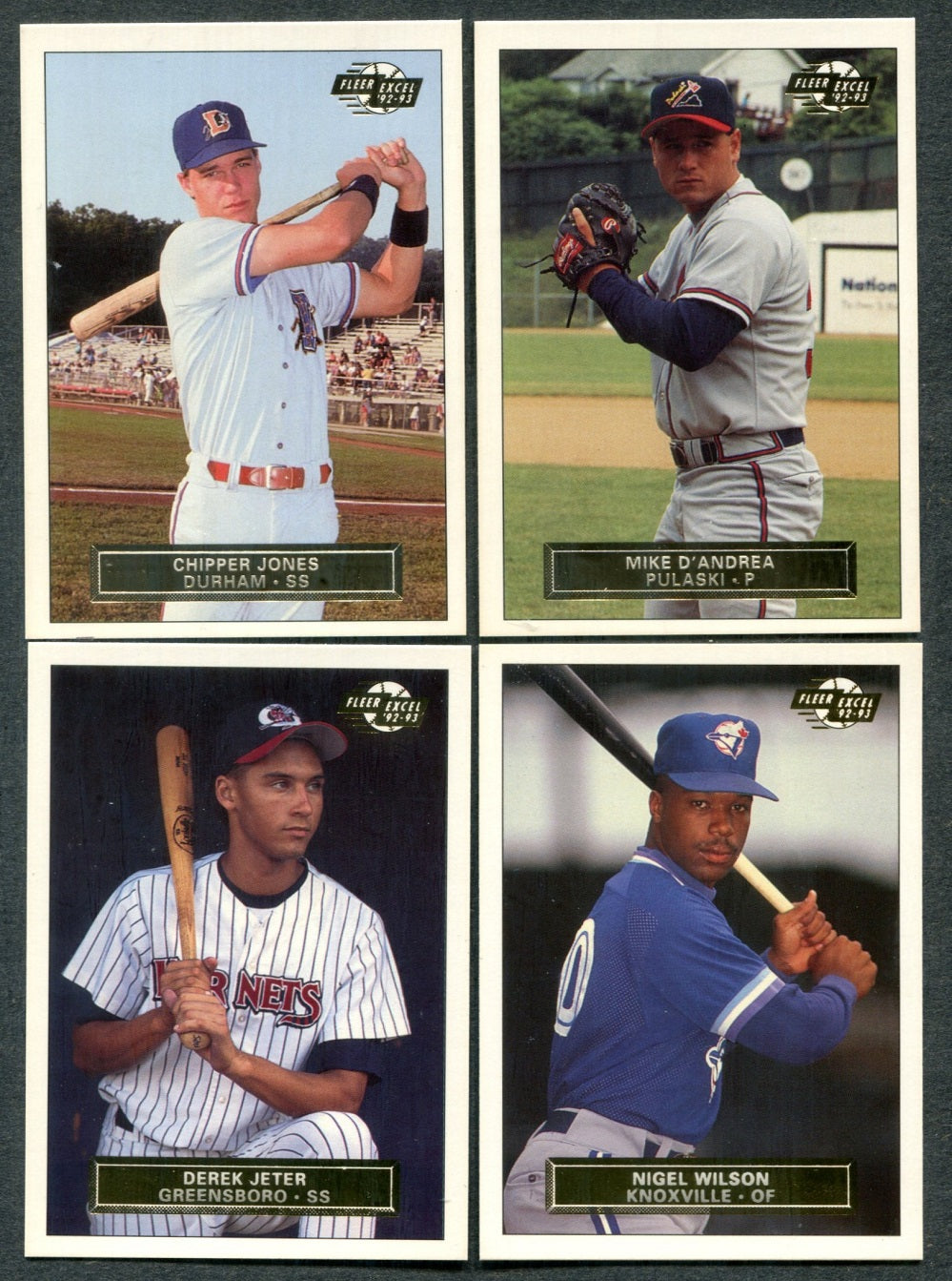 1992 1992/1993 Fleer Excel Baseball Complete Set (250)