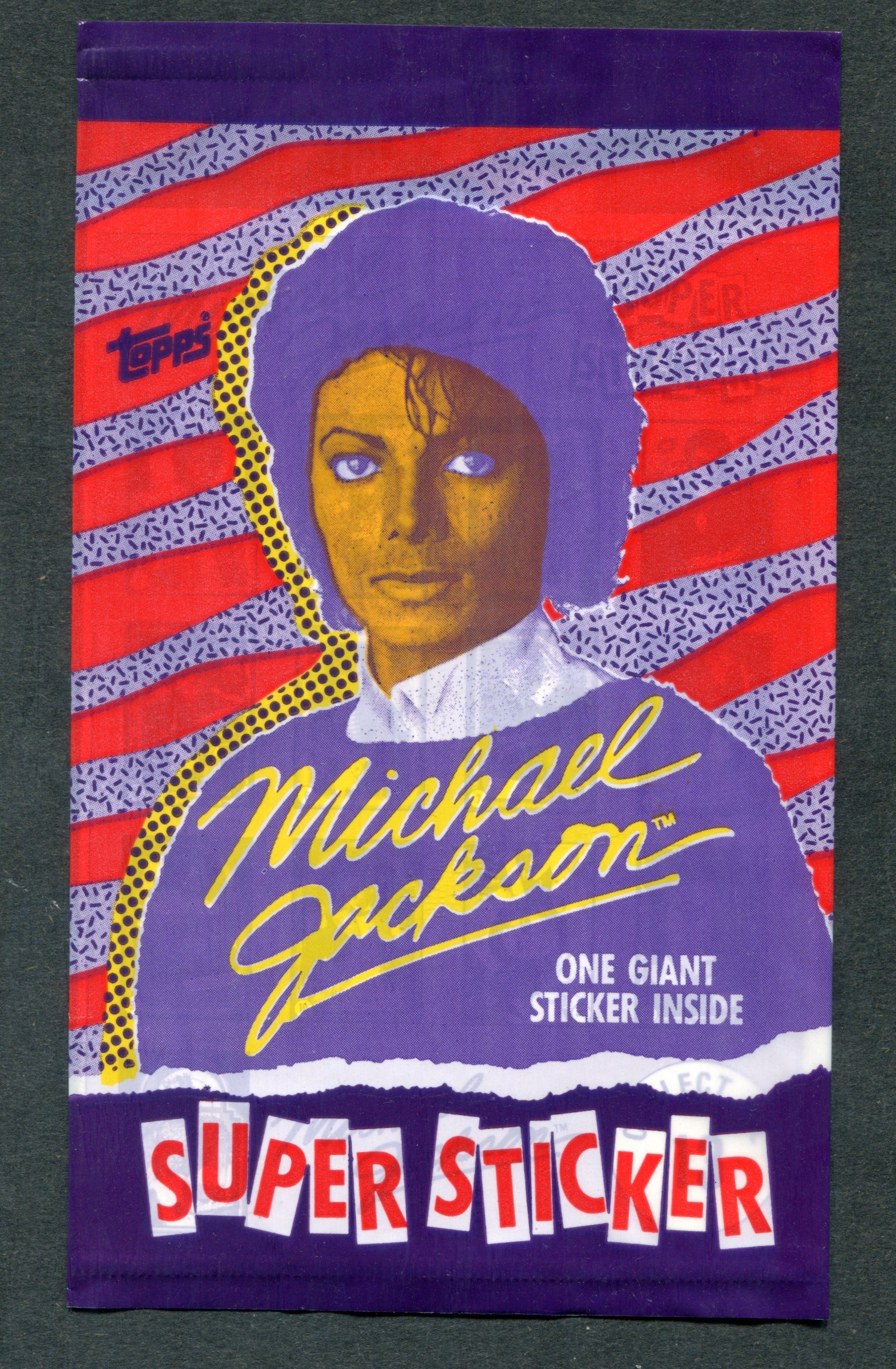 1984 Topps Michael Jackson Super Sticker Unopened Pack (1)