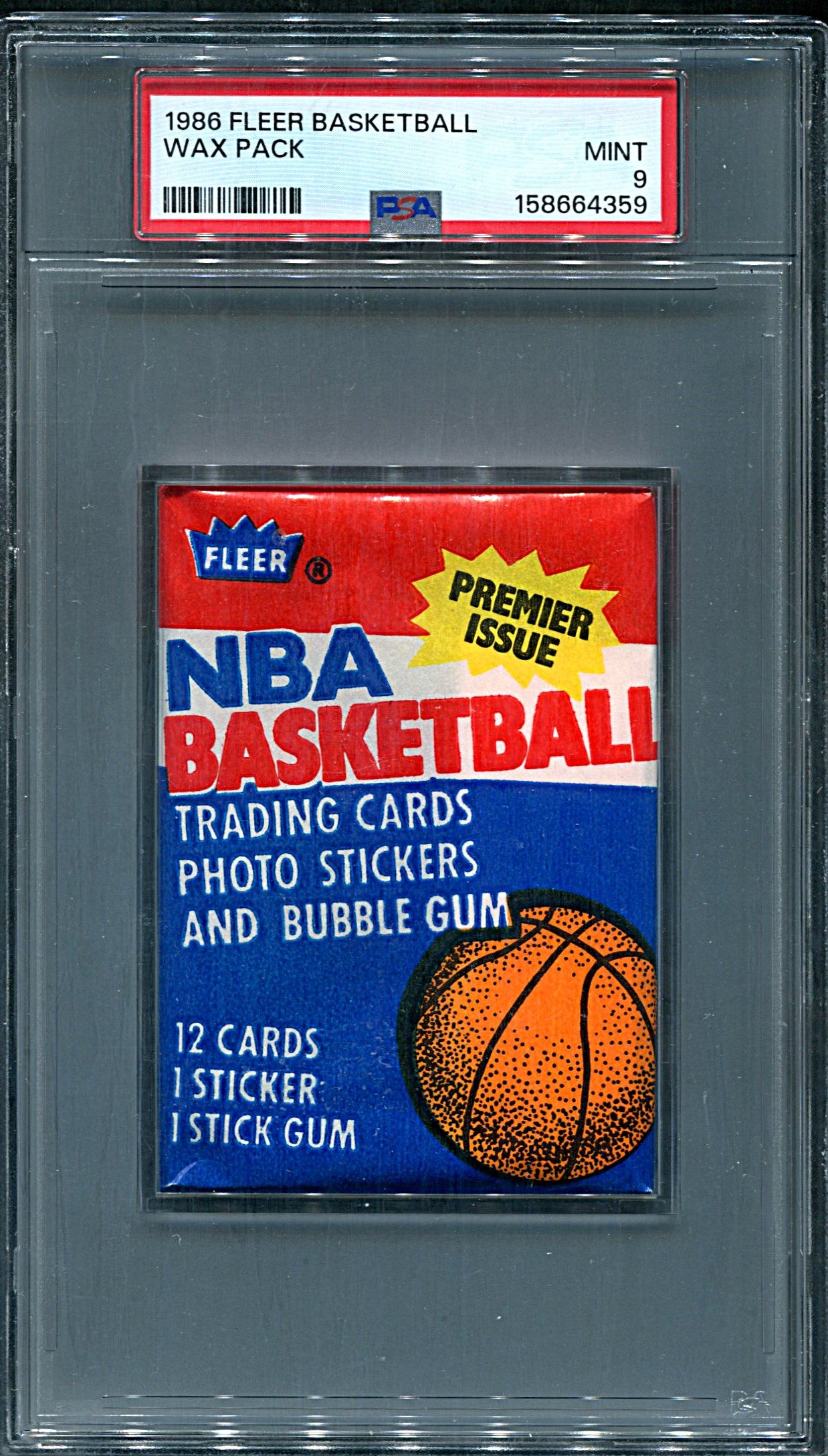 1986 1986/87 Fleer Basketball Unopened Wax Pack PSA 9 *4359