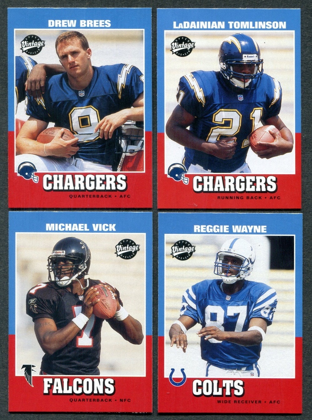 2001 Upper Deck Vintage Football Complete Set (290)