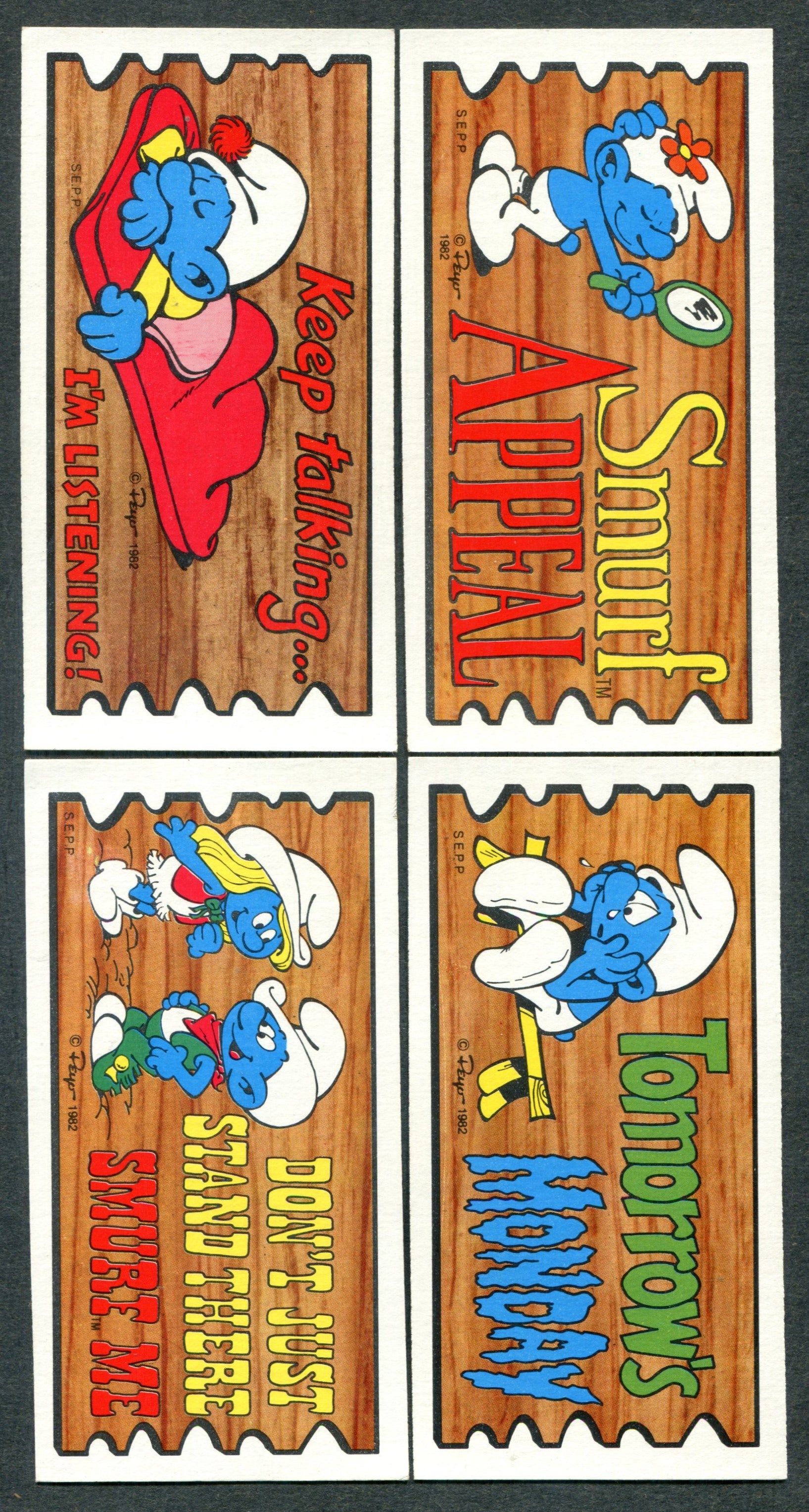 1982 Topps Smurfs Supercards Complete Set (56)