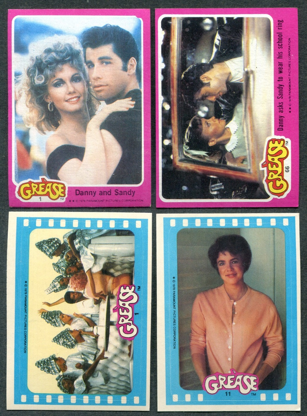1978 Topps Grease Complete Series 1 Set (w/ stickers) (66/11) EX/MT NM