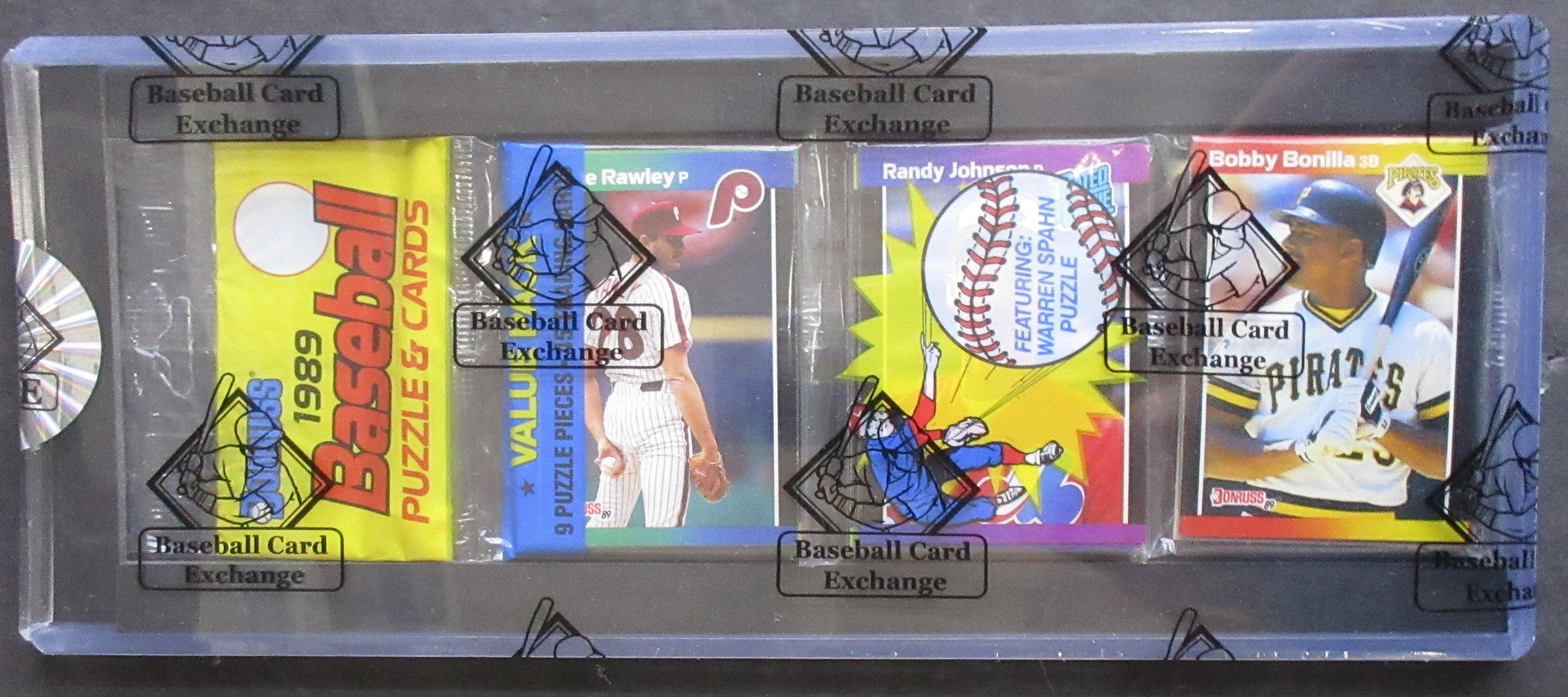1989 Donruss Baseball Unopened Rack Pack (BBCE) (Randy Johnson Top) (26117)