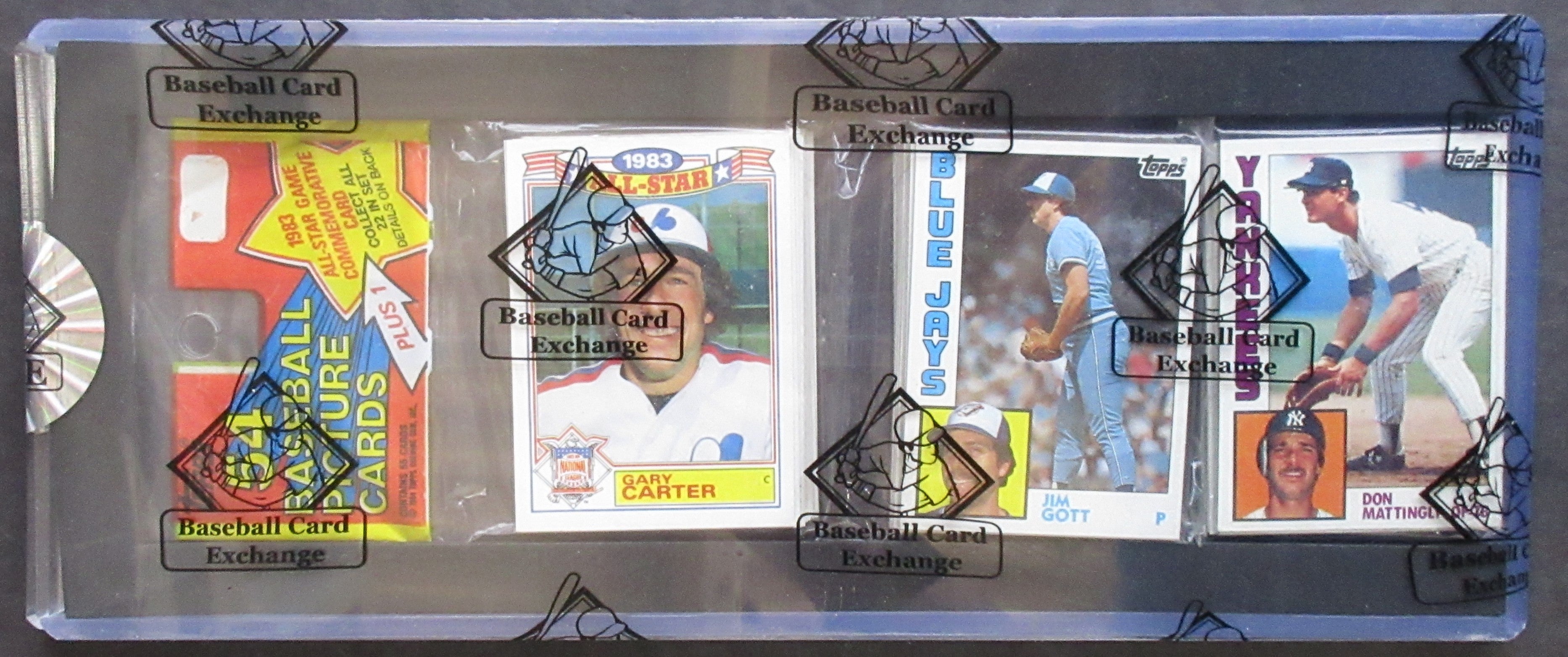 1984 Topps Baseball Unopened Rack Pack (BBCE) (Mattingly Top) (26120)