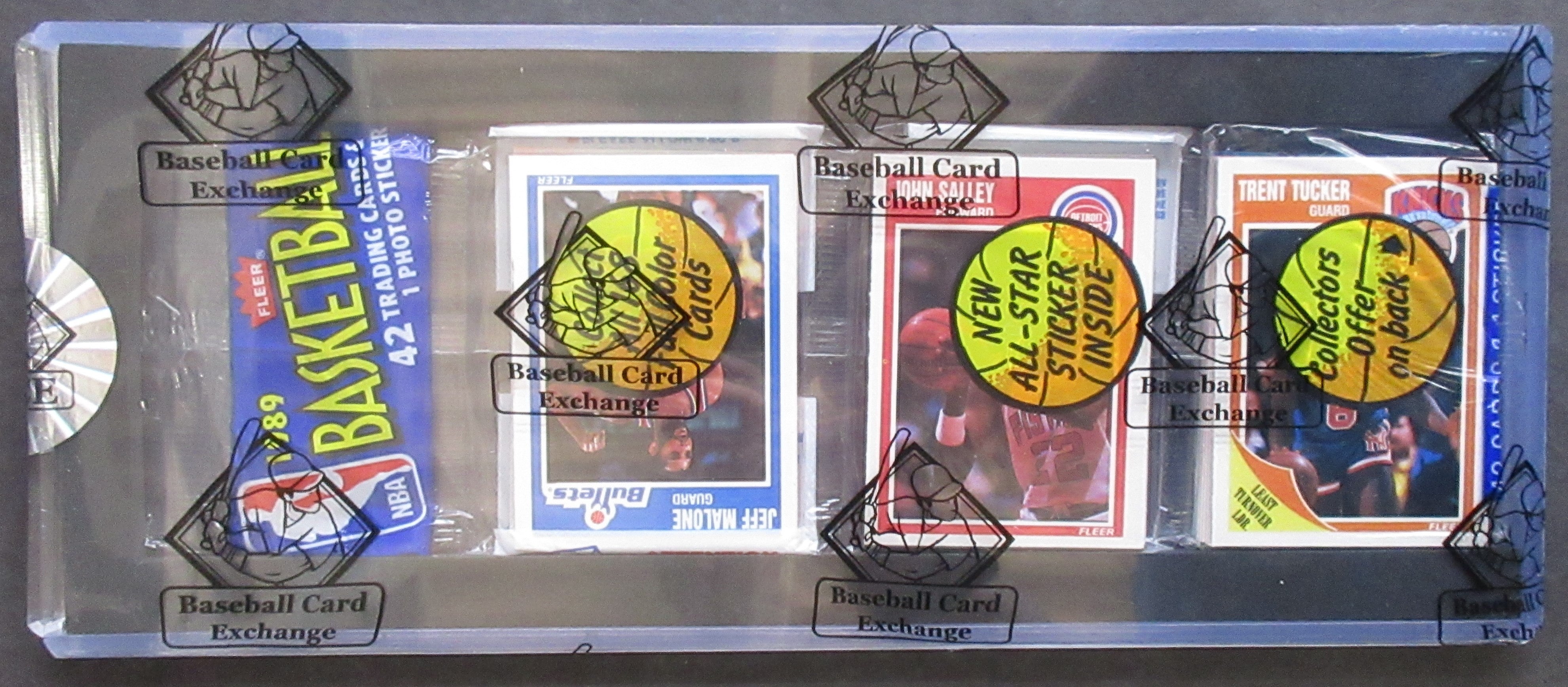 1989/90 Fleer Basketball Unopened Rack Pack (BBCE) (Jordan AS Back) (26123)