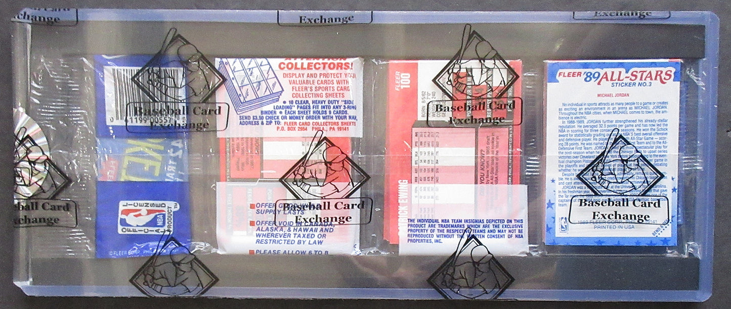 1989/90 Fleer Basketball Unopened Rack Pack (BBCE) (Jordan AS Back) (26124)