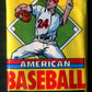 1989 Topps UK American Baseball Unopened Pack