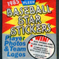 1985 Fleer Baseball Star Stickers Unopened Wax Pack