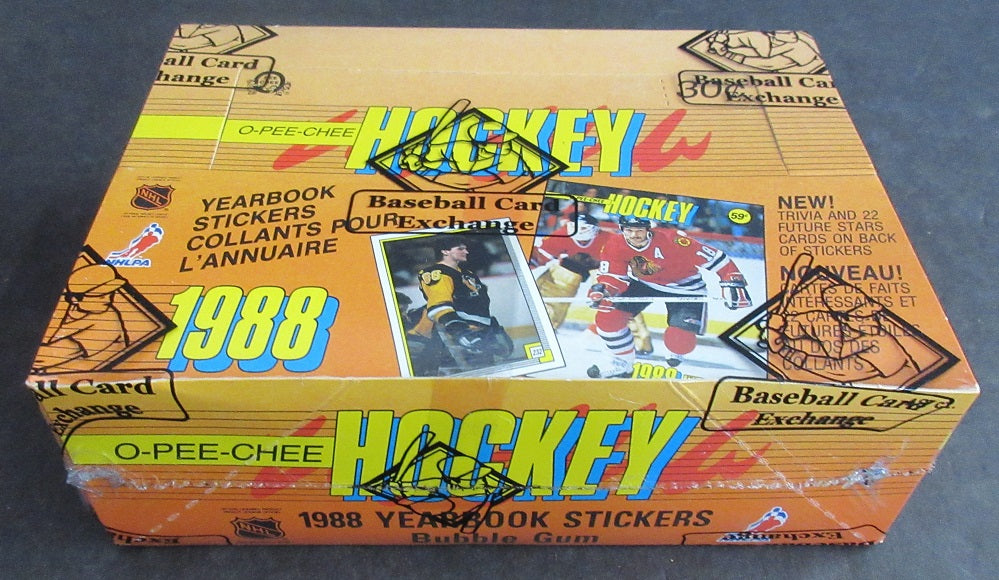 1988/89 OPC O-Pee-Chee Hockey Unopened Yearbook Stickers Box (FASC)