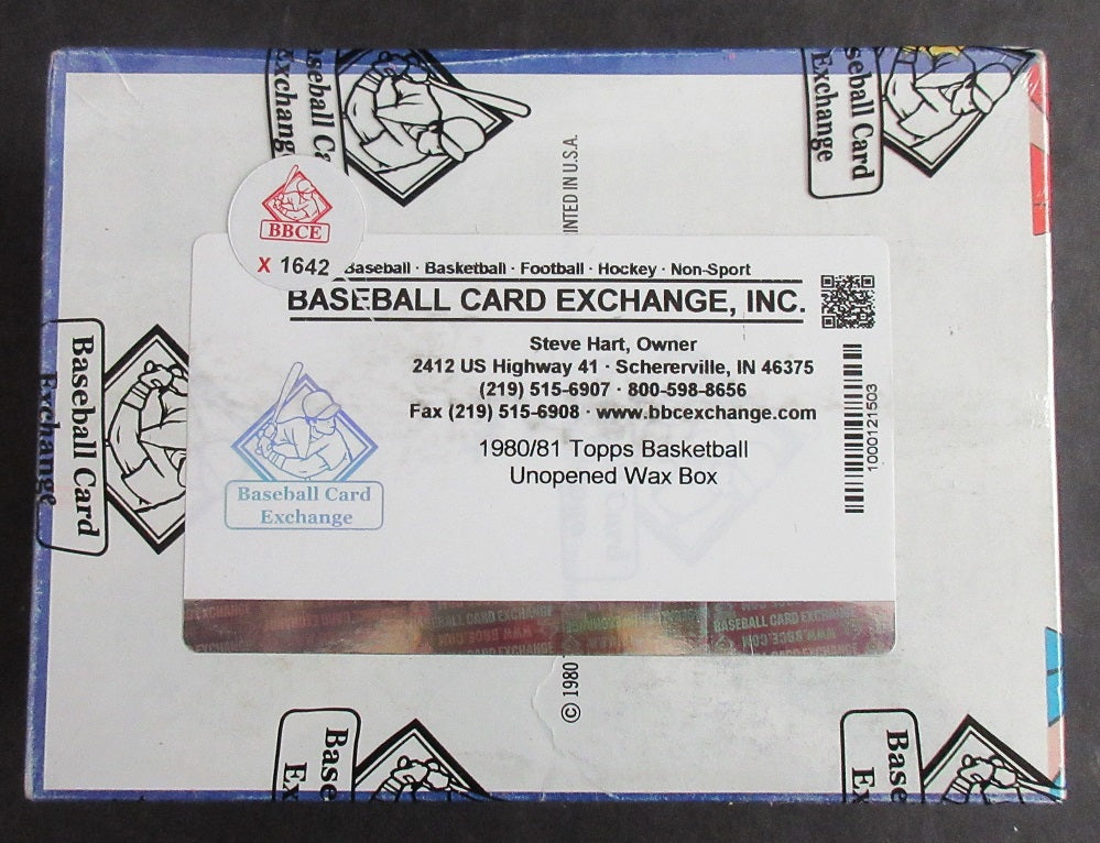 1980/81 Topps Basketball Unopened Wax Box (BBCE) (X1068)