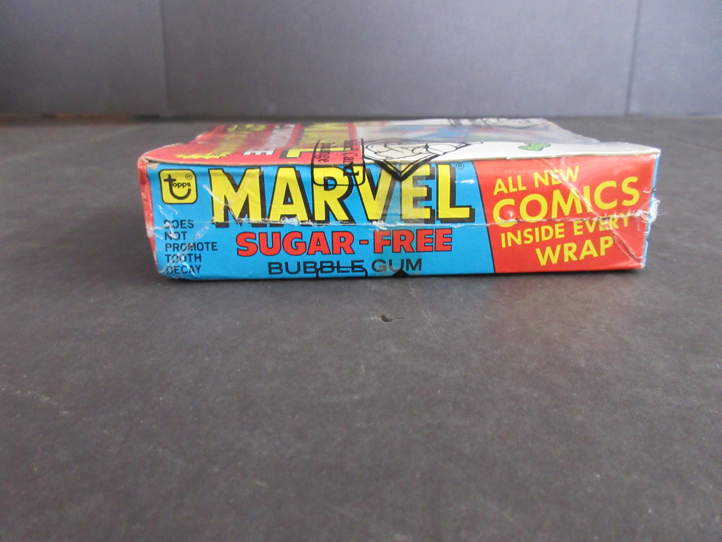 1978 Topps Marvel Comics Sugar Free Gum Box (w/o Foil Wrap) (BBCE) (Read)