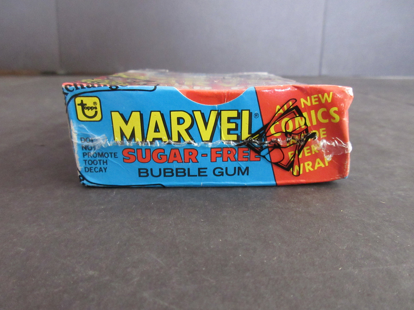 1978 Topps Marvel Comics Sugar Free Gum Box (w/o Foil Wrap) (BBCE) (Read)