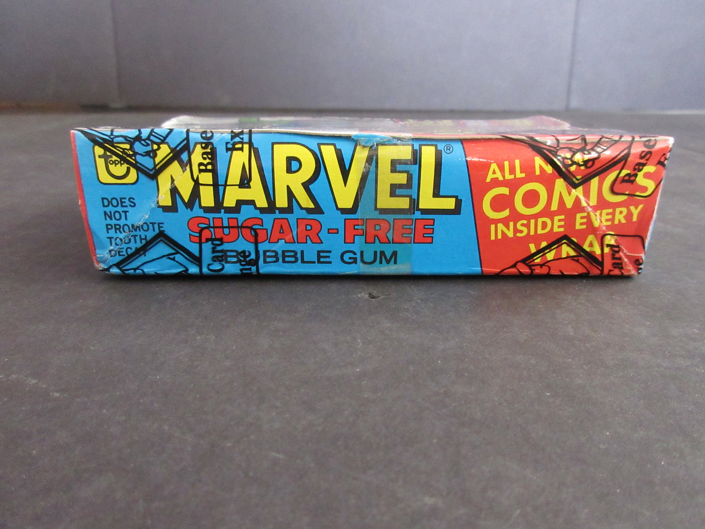 1978 Topps Marvel Comics Sugar Free Gum Box (w/o Foil Wrap) (BBCE) (Read)