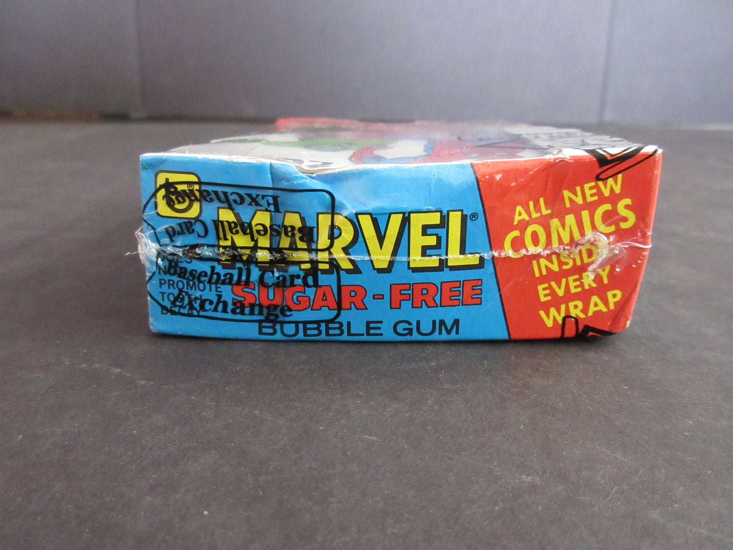 1978 Topps Marvel Comics Sugar Free Gum Box (w/o Foil Wrap) (BBCE) (Read)