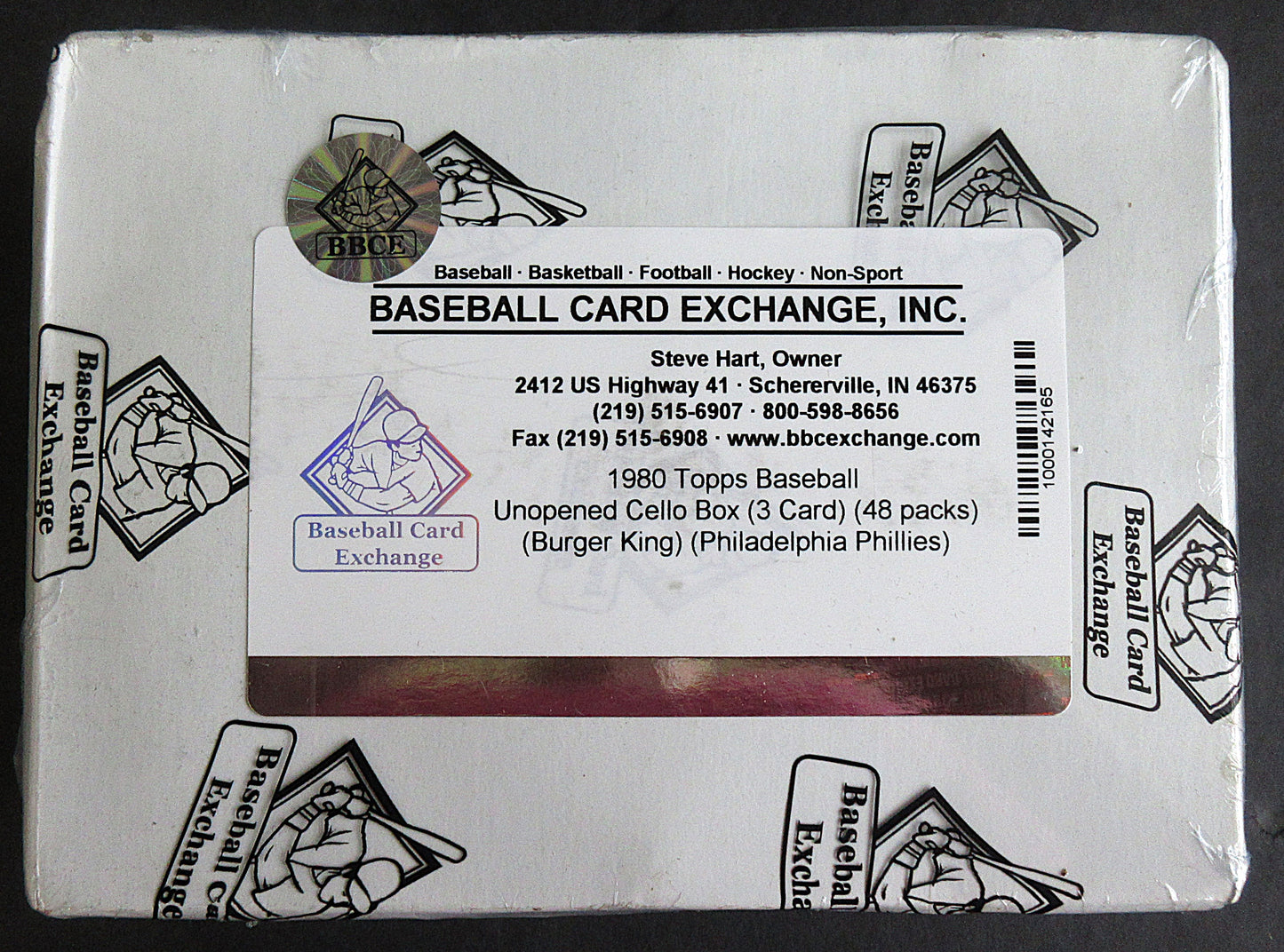 1980 Topps Baseball Unopened Cello Box (48/3) (Burger King Phillies) (BBCE)