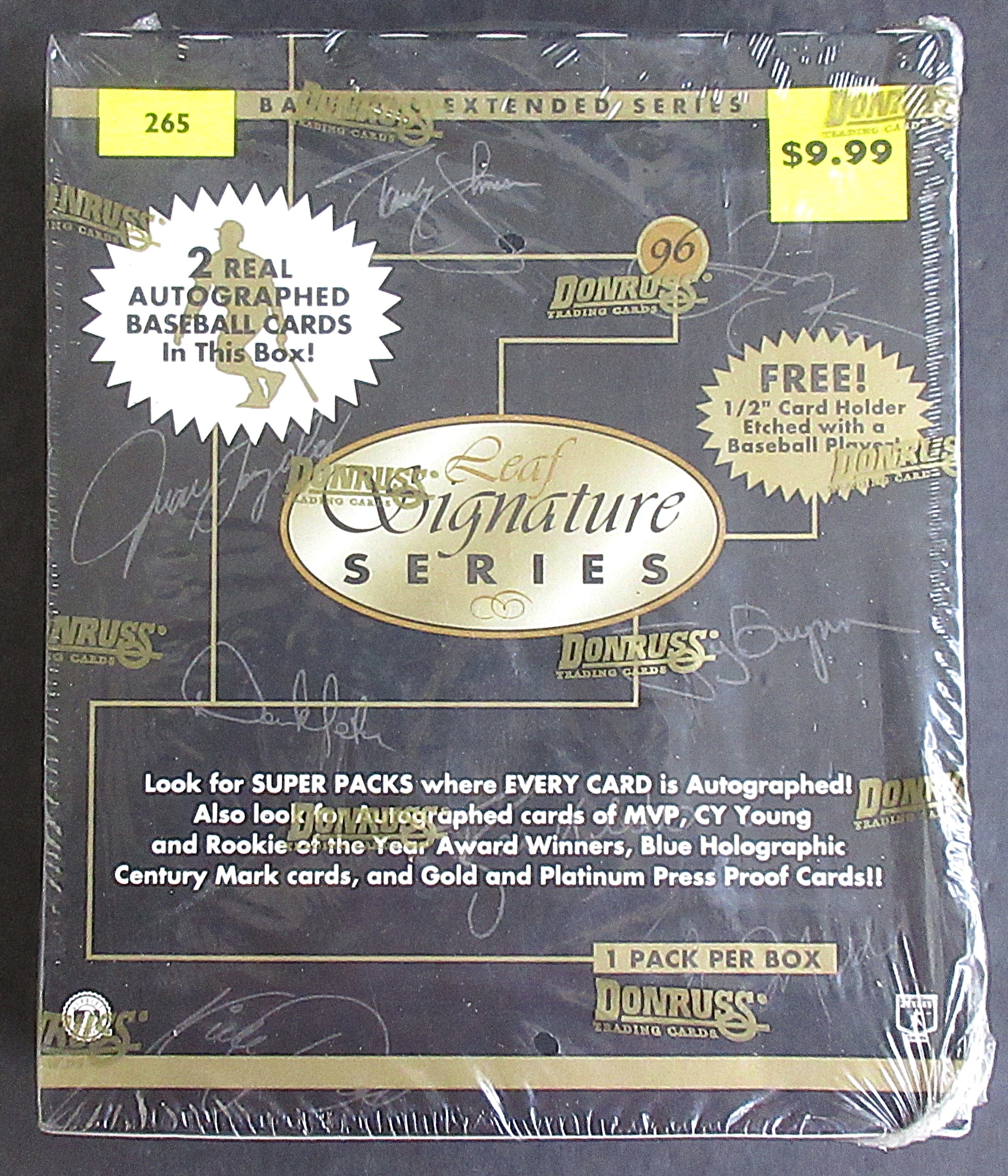 1996 Leaf Baseball Signature Series Extended Series Blaster Box (1/4)