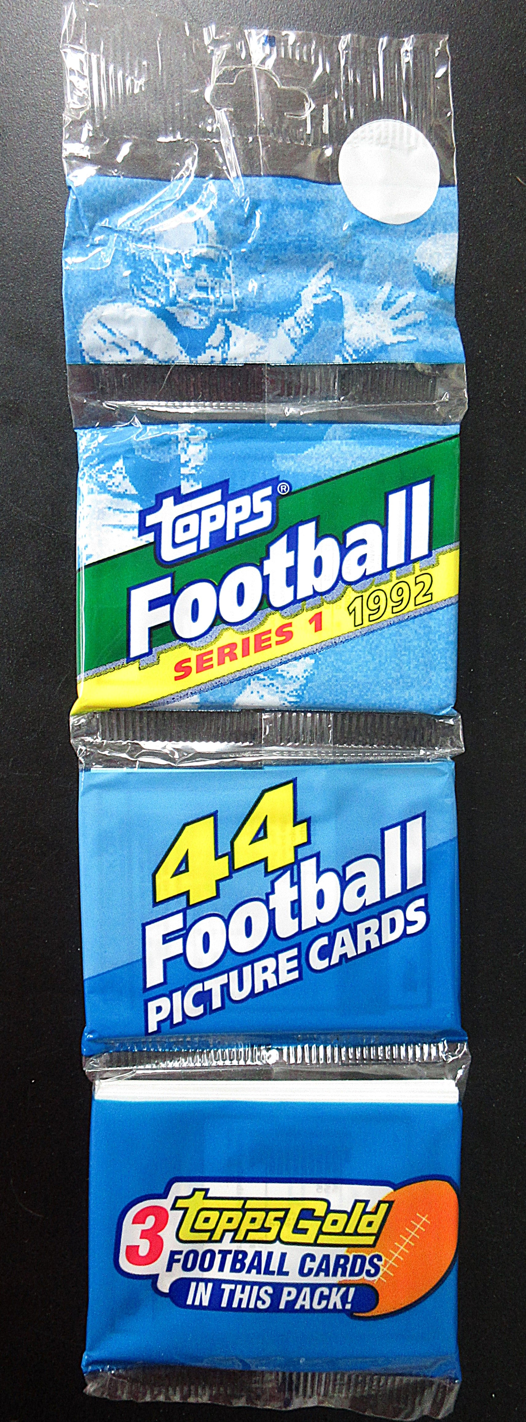 1992 Topps Footbal Unopened Series 1 Rack Pack (44)