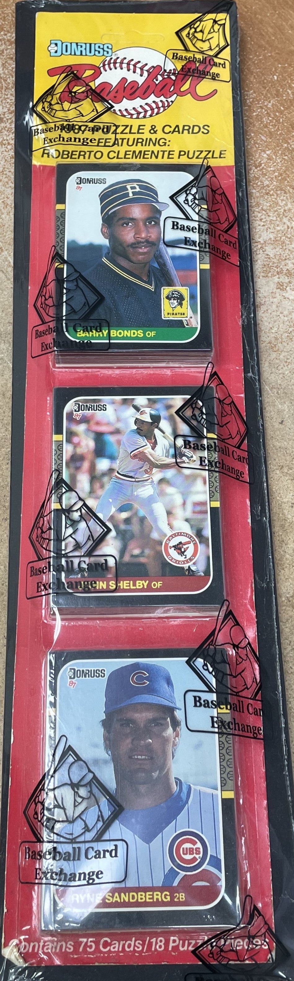 1987 Donruss Baseball Unopened Blister Rack Pack (Bonds Top) (BBCE) (26161)