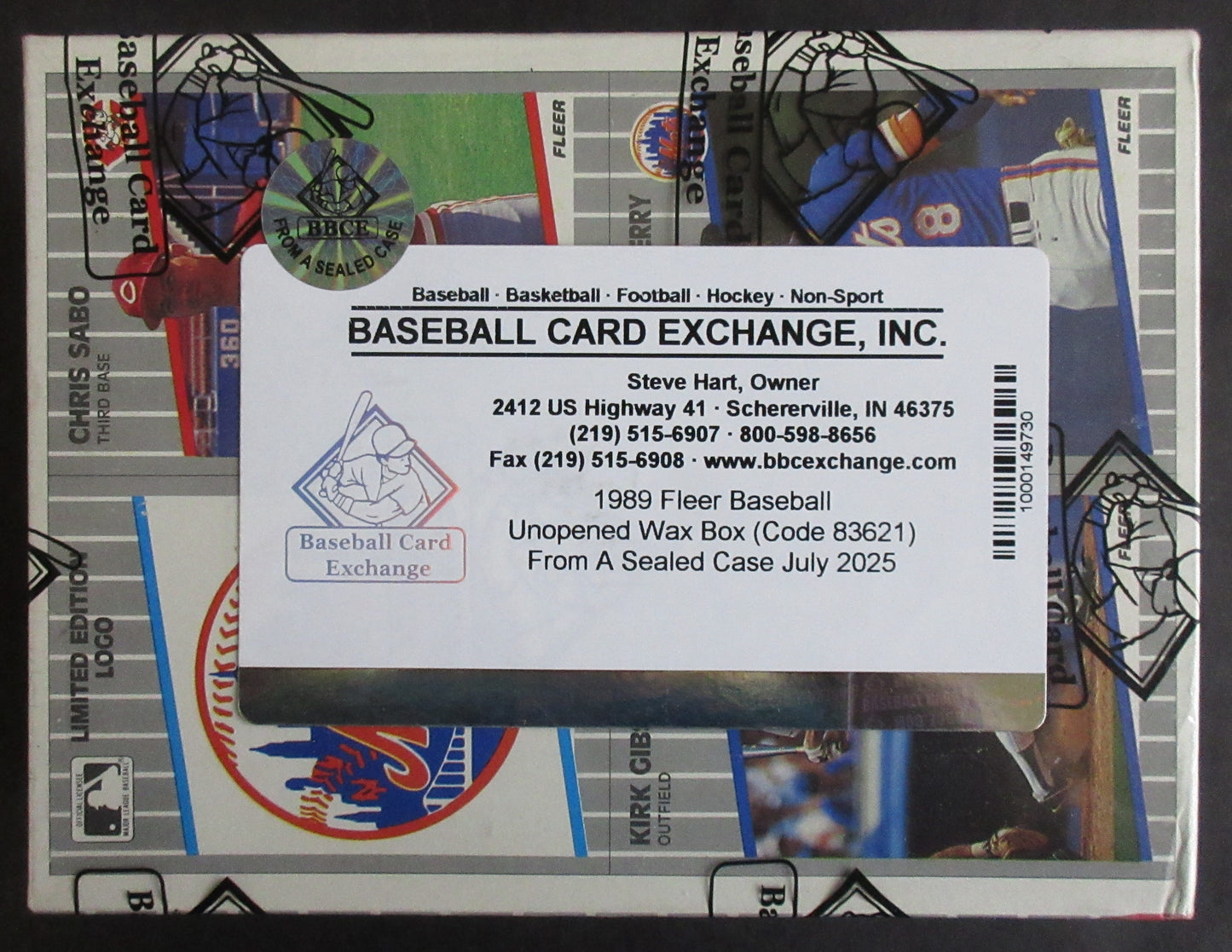 1989 Fleer Baseball Unopened Wax Box (FASC) (Code 83621)
