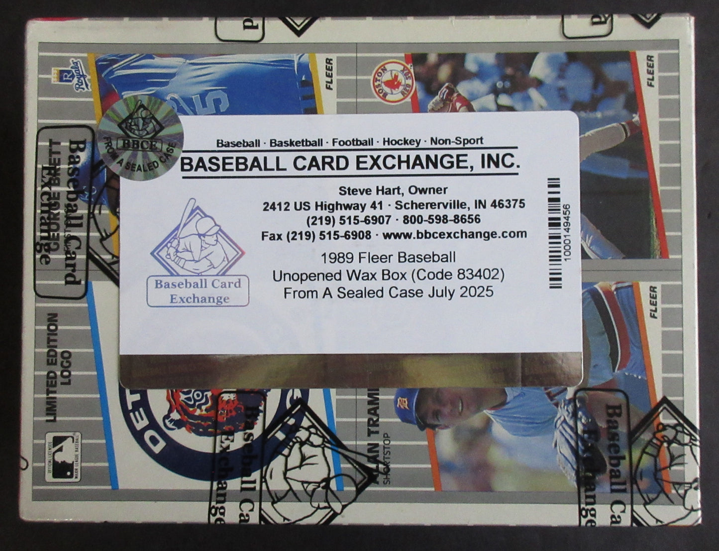 1989 Fleer Baseball Unopened Wax Box (FASC) (Code 83402)
