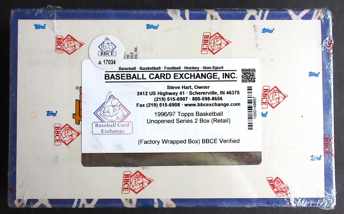 1996/97 Topps Basketball Unopened Series 2 Box (Retail) (BBCE) (A17034)