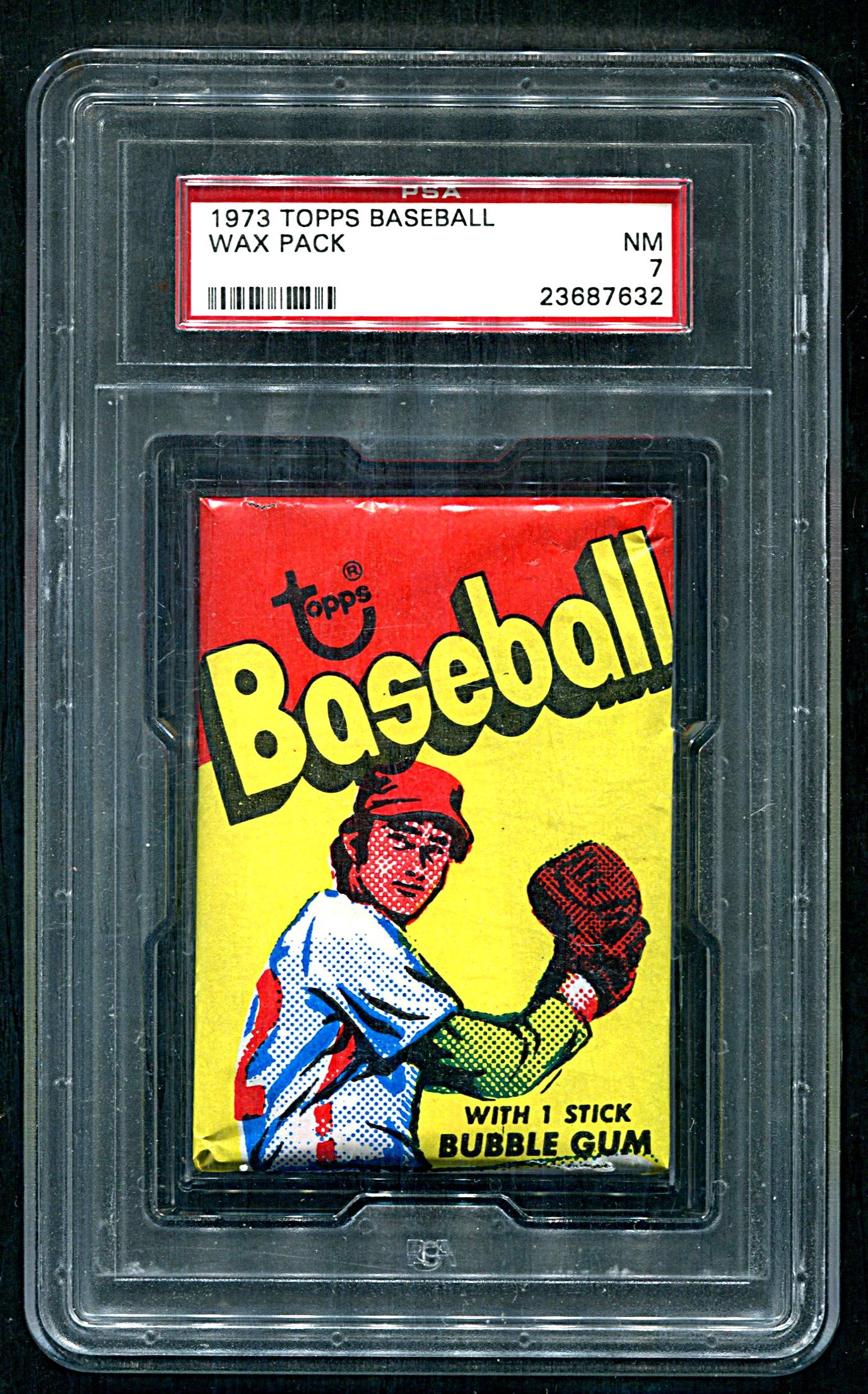 1973 Topps Baseball Unopened Wax Pack PSA 7 *7632