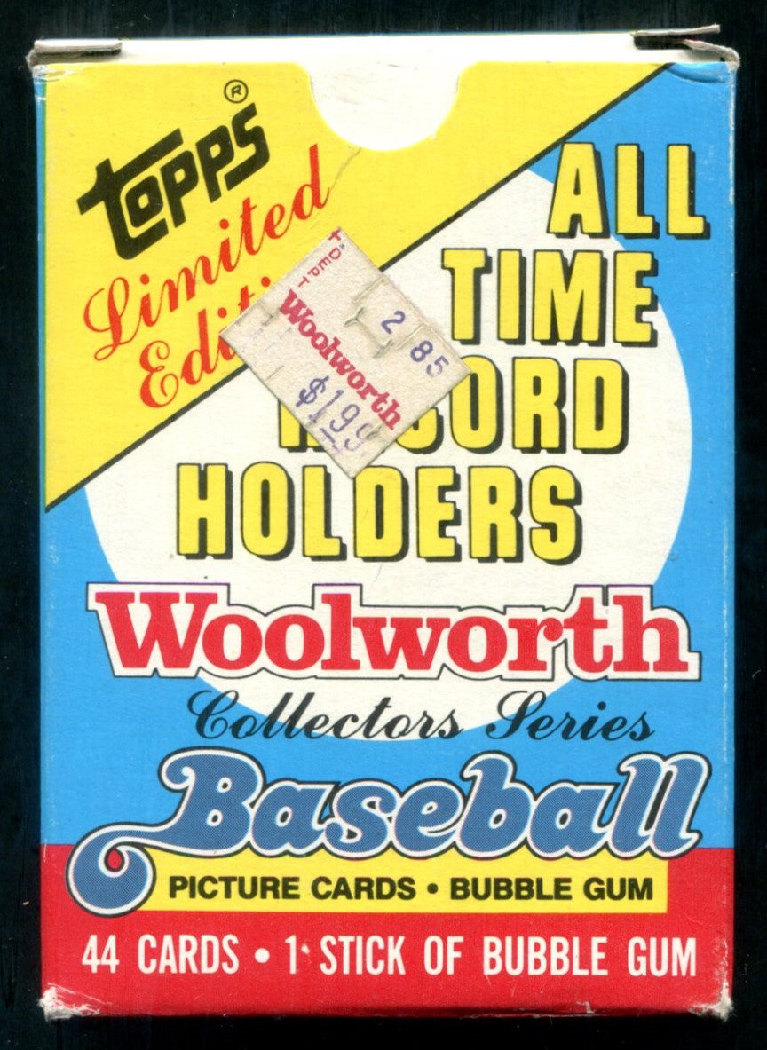 1985 Topps Baseball Woolworth All Time Record Holders Factory Set