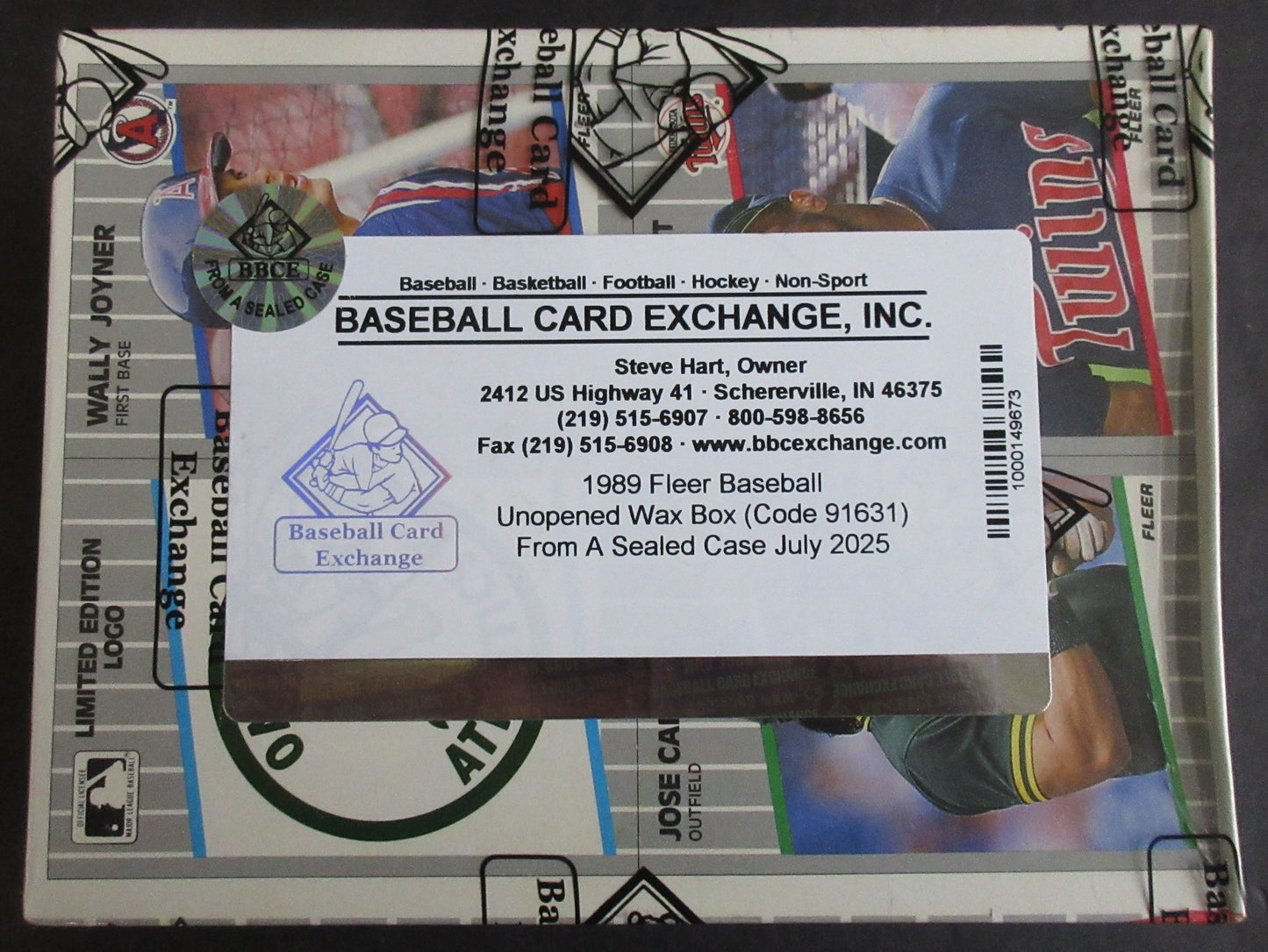 1989 Fleer Baseball Unopened Wax Box (FASC) (Code 91631)