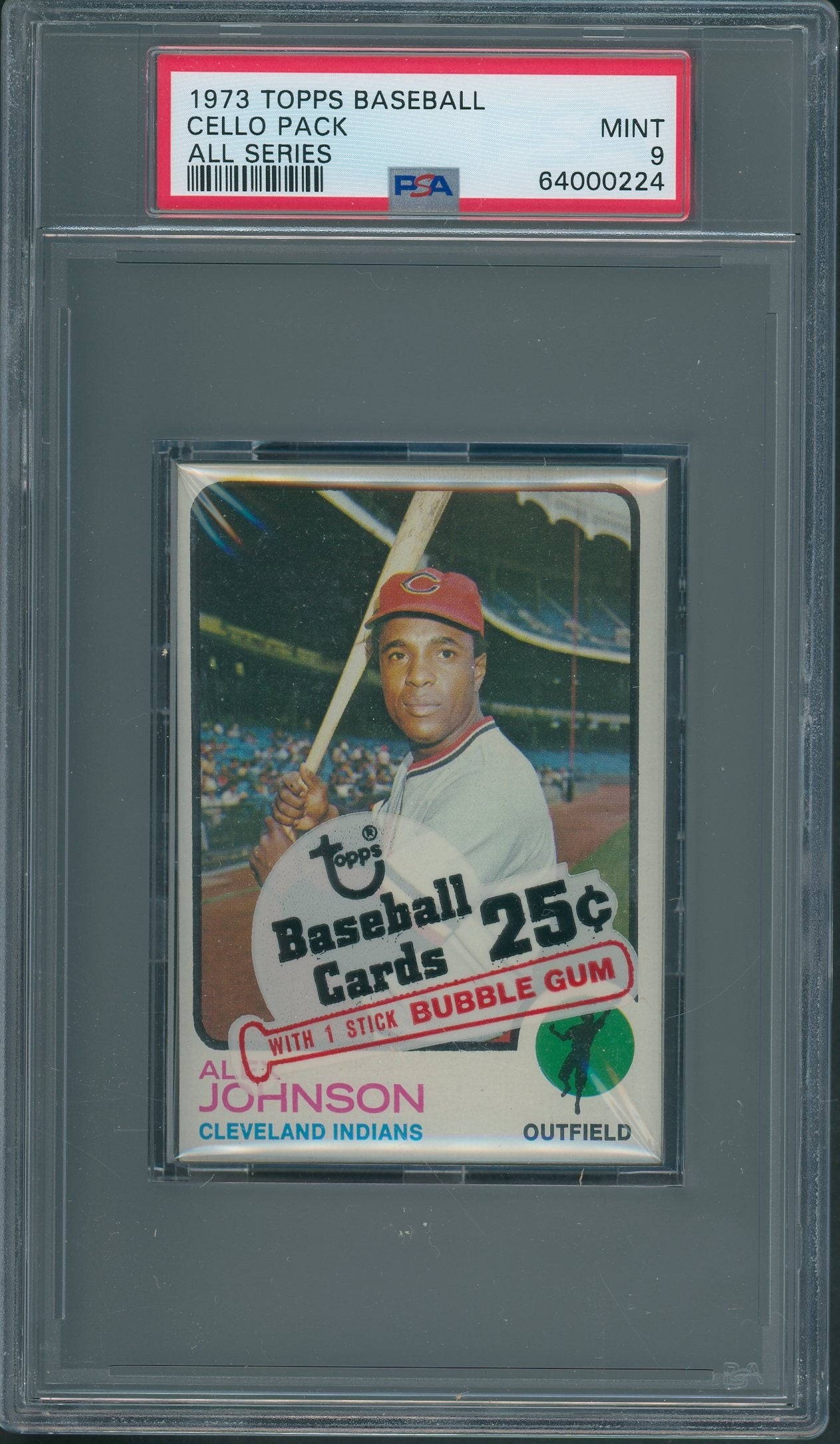 1973 Topps Baseball Unopened All Series Cello Pack PSA 9 *0224