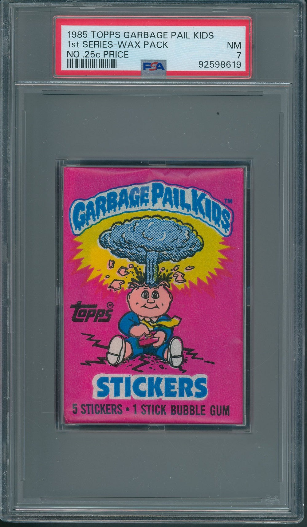 1985 Topps Garbage Pail Kids 1st Series Unopened Wax Pack PSA 7 (w/o price)