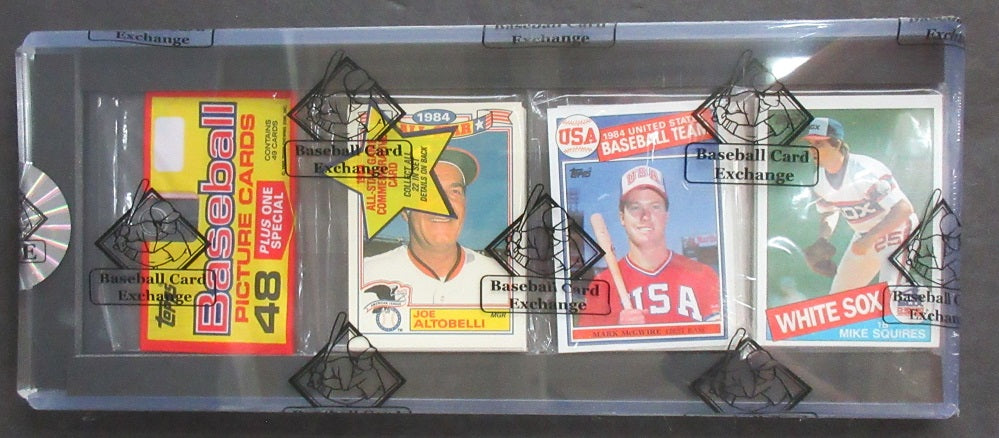 1985 Topps Baseball Unopened Rack Pack (BBCE) (McGwire Top)