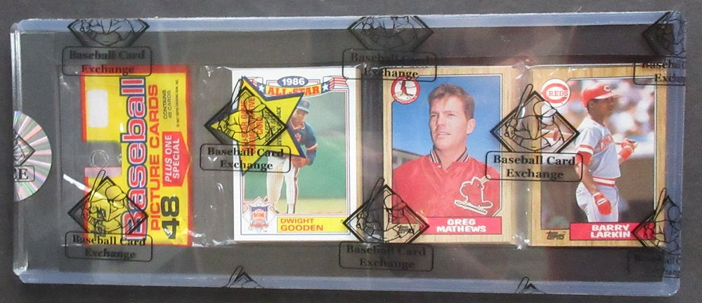 1987 Topps Baseball Unopened Rack Pack (Larkin Top) (BBCE)