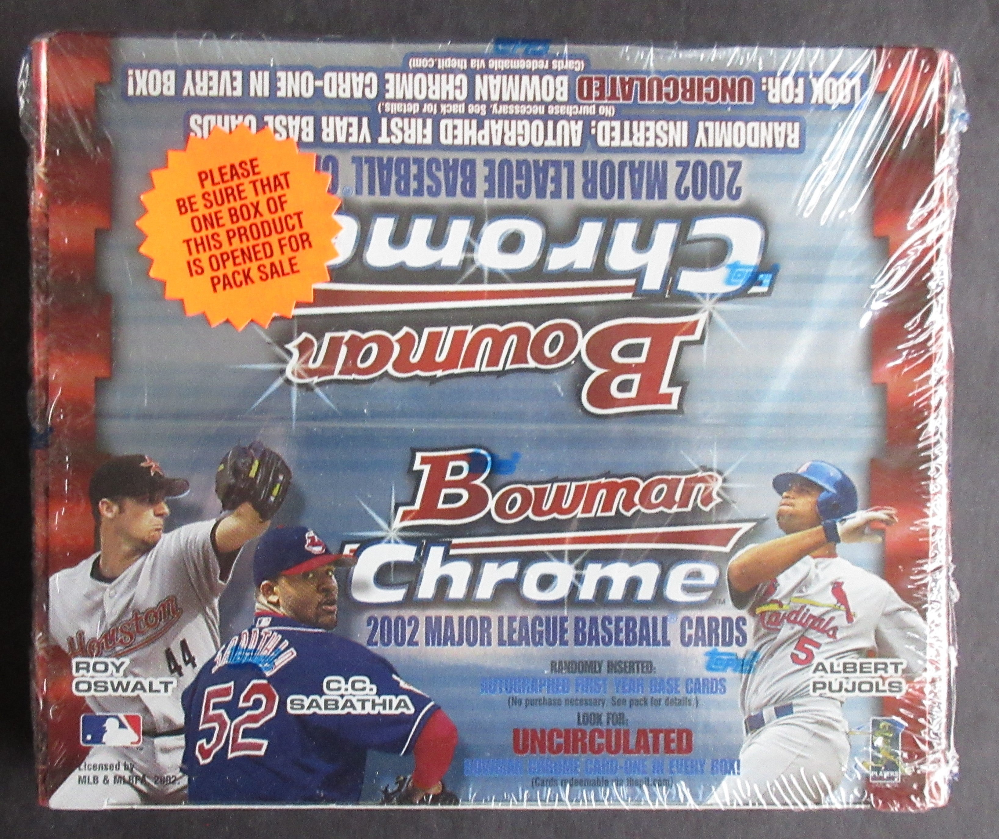 2002 Bowman Chrome Baseball Box (Retail) (24/3)