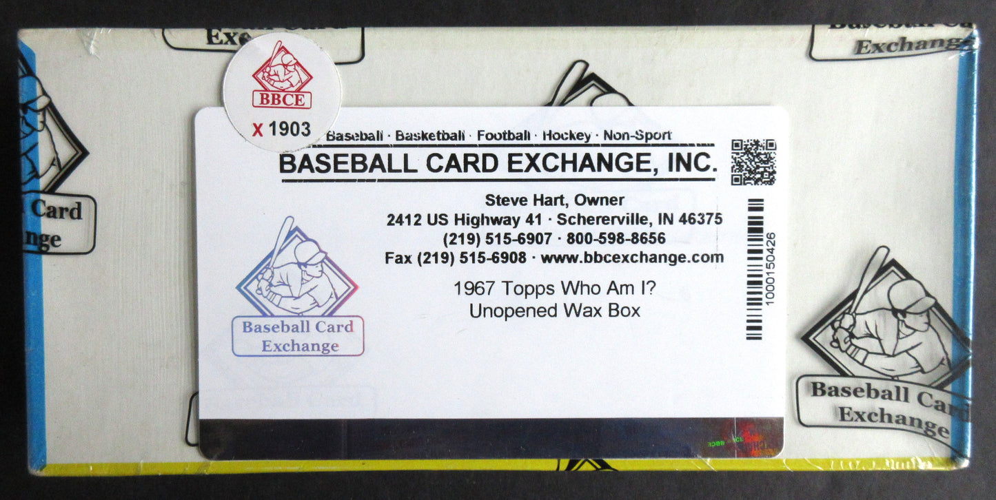 1967 Topps Who Am I? Unopened Wax Box (BBCE) (X1903)