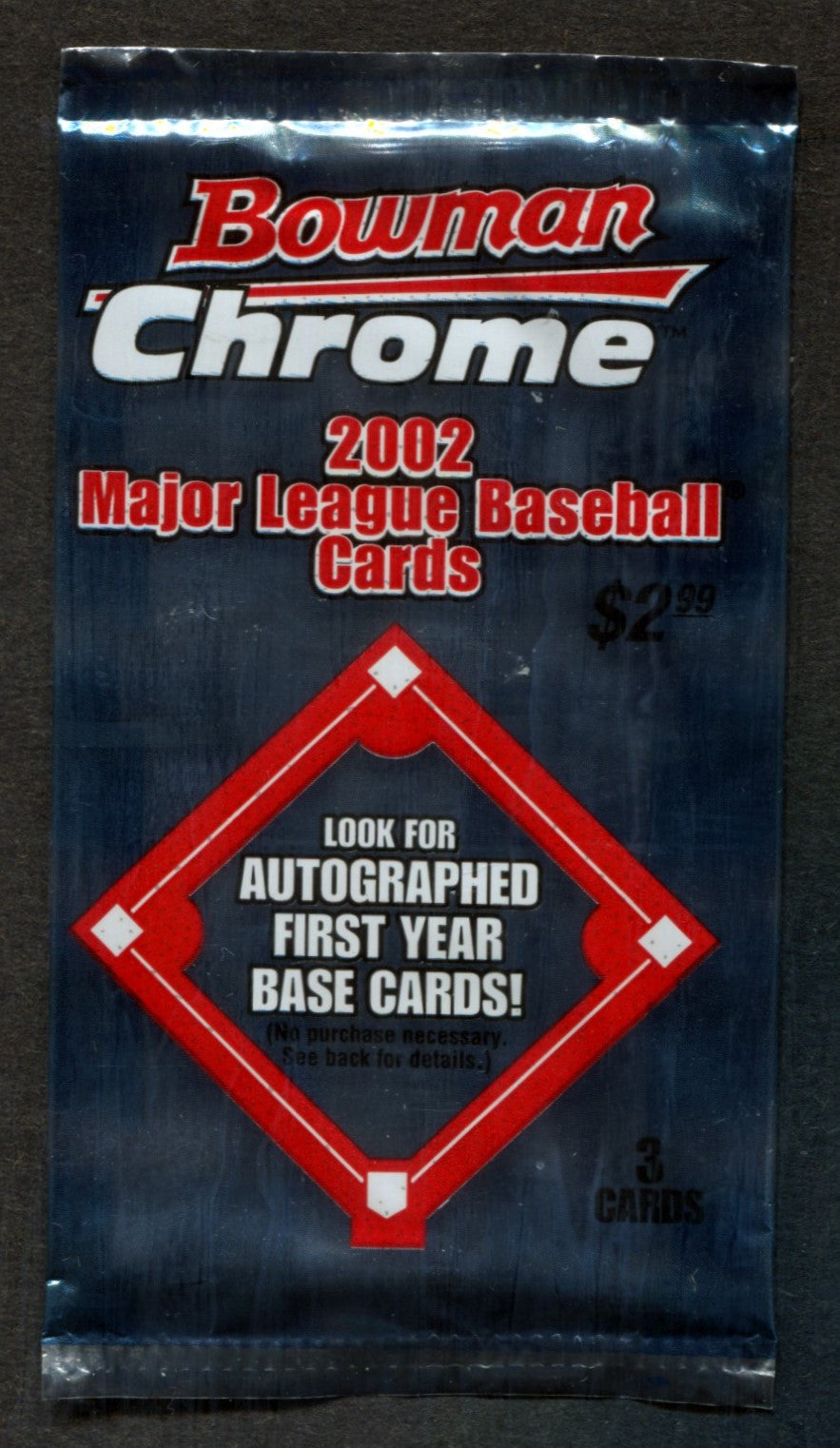 2002 Bowman Chrome Baseball Unopened Pack (Retail) (Pre-Priced) (3)
