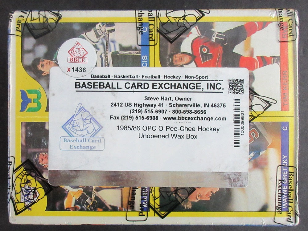 1985/86 OPC O-Pee-Chee Hockey Unopened Wax Box (BBCE) (X1436)