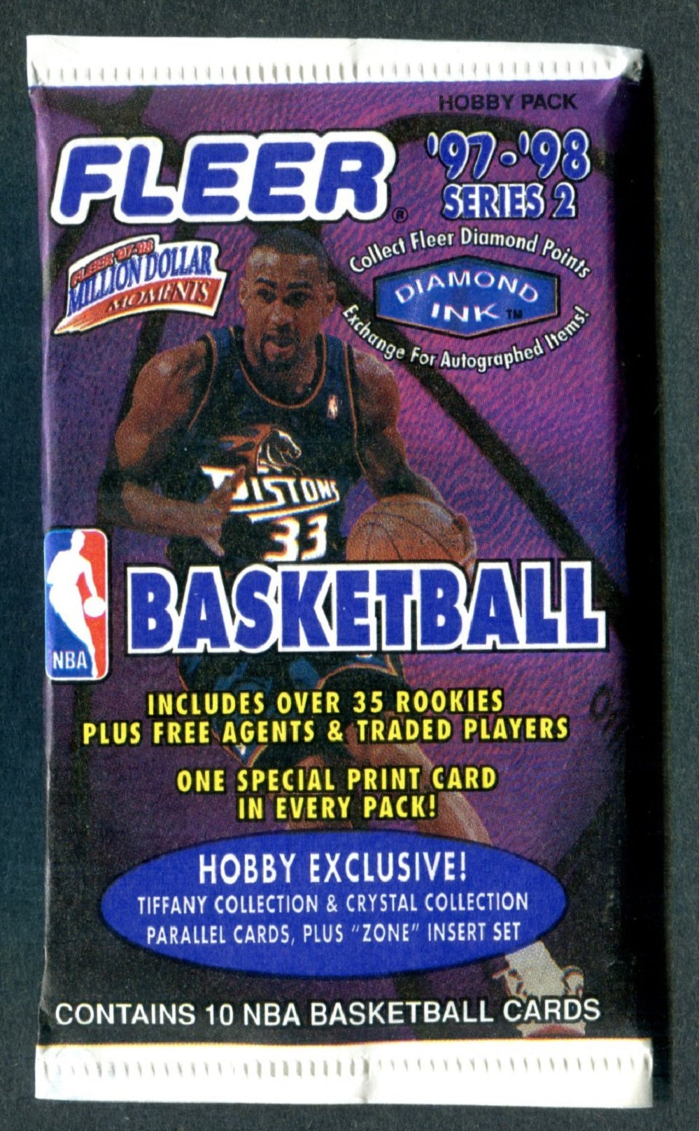 1997/98 Fleer Basketball Unopened Series 2 Pack (Hobby) (10)