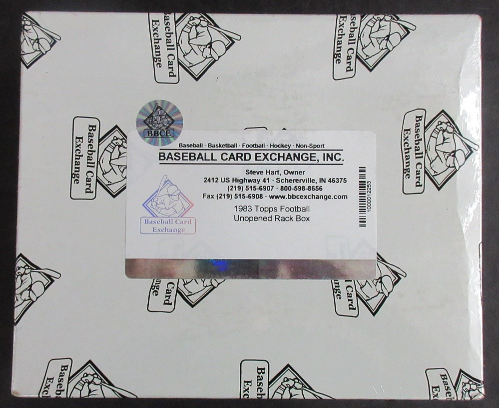 1983 Topps Football Unopened Rack Box (White Display) (BBCE)