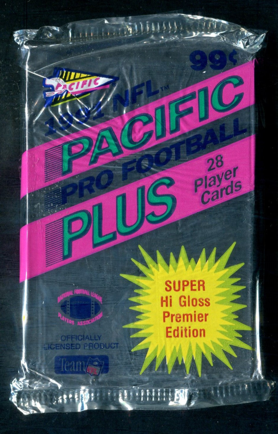 1991 Pacific Football Unopened Jumbo Pack (28)
