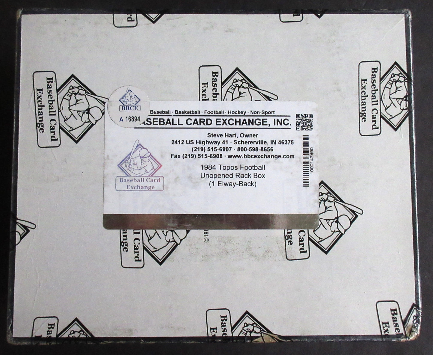1984 Topps Football Unopened Rack Box (BBCE) (Elway RC Back) (A16894)